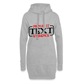 Prouvez-le, preuve textuelle 31 - Sweat-shirt à capuche long Femme - gris chiné - Devant