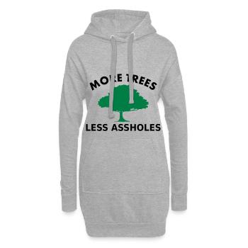 More trees, less assholes - Hoodie-Kleid - Grau meliert - Vorne