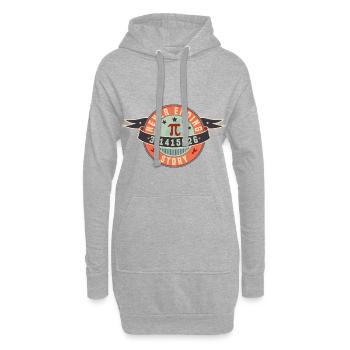 Une histoire sans fin pi calcul mathématique - Sweat-shirt à capuche long Femme - gris chiné - Devant