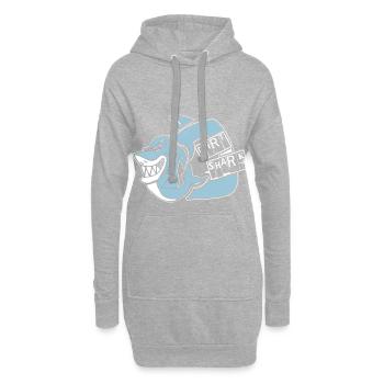 dirt shark - Hoodie Dress - heather grey - Front
