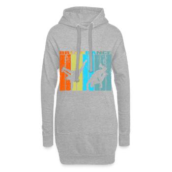 breakdance retro vintage Geschenk - Hoodie-Kleid - Grau meliert - Vorne