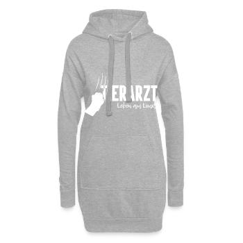 Tierarzt Haustier Tierpfleger Leben Limit - Hoodie-Kleid - Grau meliert - Vorne