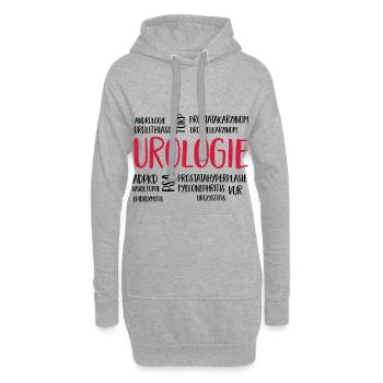 urologiecloud - Hoodie-Kleid - Grau meliert - Vorne