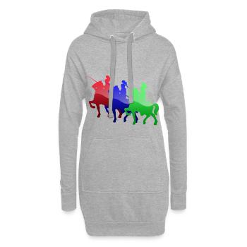 Mittelalterliche Ritter der Farbe - Hoodie-Kleid - Grau meliert - Vorne
