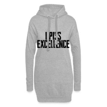 I Piss Excellence - Hoodie-Kleid - Grau meliert - Vorne