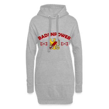 Le pouvoir de Baden - Sweat-shirt à capuche long Femme - gris chiné - Devant