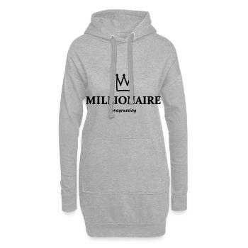 Der neue Millionär - Hoodie-Kleid - Grau meliert - Vorne