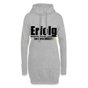 Erfolg ist harte Arbeit - Hoodie-Kleid - Grau meliert - Vorne
