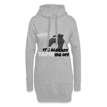relax grumpy Tapir das löst sich alles Geschenk - Hoodie-Kleid - Grau meliert - Vorne