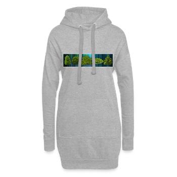 different trees - Hoodie Dress - heather grey - Front