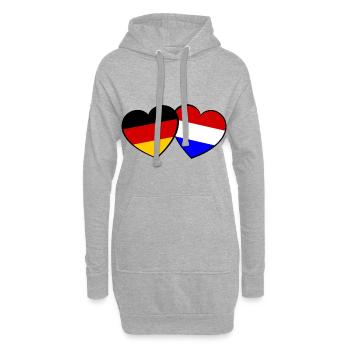 L’amour de l’Allemagne néerlandaise - Sweat-shirt à capuche long Femme - gris chiné - Devant