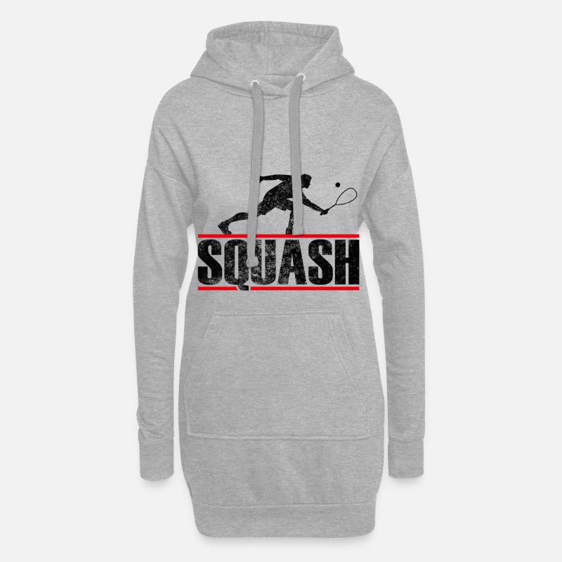Squash Player Squash Shirt - Hoodie-Kleid - Grau meliert