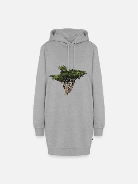 Akazieenbau Baum Akazie Savanne - Hoodie-Kleid - Grau meliert