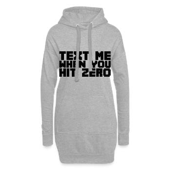 Text Me When You Hit Zero - Hoodie-Kleid - Grau meliert - Vorne