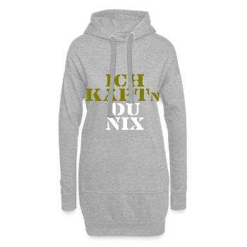 Lustige Sprüche Käptn Kapitän Segeln - Hoodie-Kleid - Grau meliert - Vorne