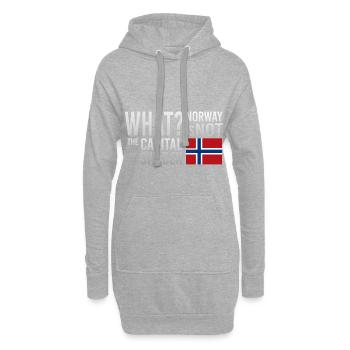 Norwegen ist nicht die Hauptstadt von Schweden - Hoodie-Kleid - Grau meliert - Vorne