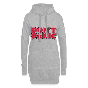 113 Don't Panic - Hoodie-Kleid - Grau meliert - Vorne