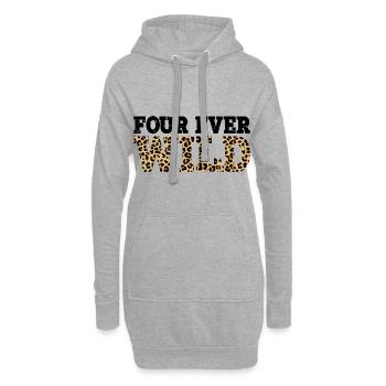 Four Ever Wild 28 - Hoodie-Kleid - Grau meliert - Vorne