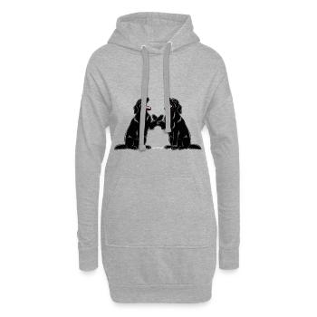 Flattie Pair 3 - Sweat-shirt à capuche long Femme - gris chiné - Devant