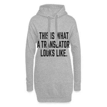 This is What a Translator Looks Like - Übersetzer - Hoodie-Kleid - Grau meliert - Vorne