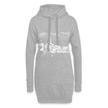 Remlingrade - Ville natale - Souvenirs - Sweat-shirt à capuche long Femme - gris chiné - Devant