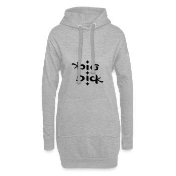 Big Dick - Hoodie-Kleid - Grau meliert - Vorne