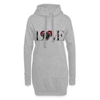 Liebe Love - Hoodie-Kleid - Grau meliert - Vorne
