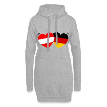 Austria and German Relations - Hoodie Dress - heather grey - Front