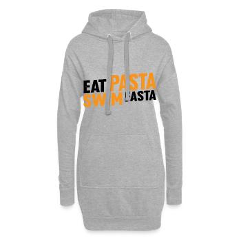 Eat Pasta Swim Fasta 16 - Hoodie-Kleid - Grau meliert - Vorne