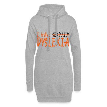 I Have Sexdaily Dyslexia 3 - Hoodie Dress - heather grey - Front