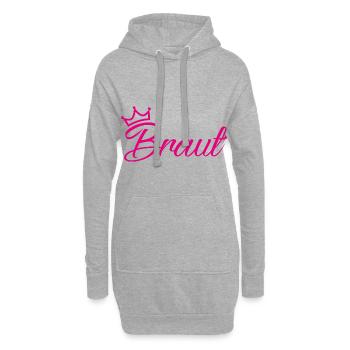 Braut Krone Pink Junggesellinenabschied - Hoodie-Kleid - Grau meliert - Vorne
