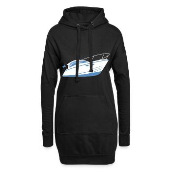 Bateau à moteur Bateau de sport Bateaux de plaisance - Sweat-shirt à capuche long Femme - noir - Devant