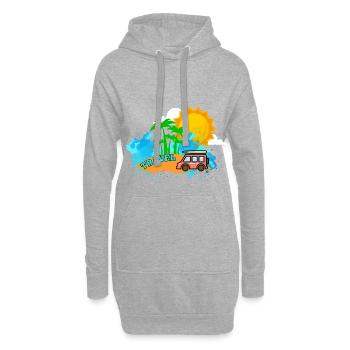 Travel - Hoodie Dress - heather grey - Front