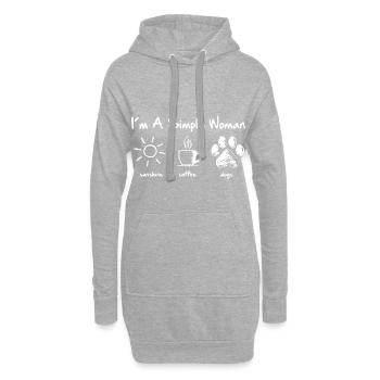 I'm A simple Woman - sunshine - coffee - dogs - Hoodie-Kleid - Grau meliert - Vorne