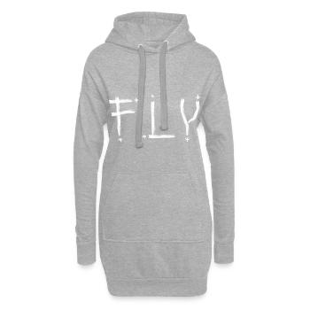 FLY Aviator Flugzeug aviation aircraft plane Pilot - Hoodie-Kleid - Grau meliert - Vorne