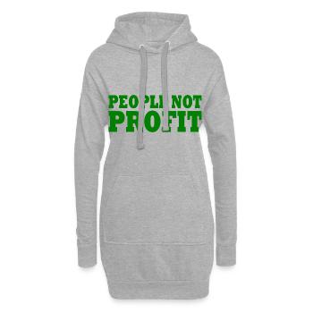 People not profit - Sweat-shirt à capuche long Femme - gris chiné - Devant