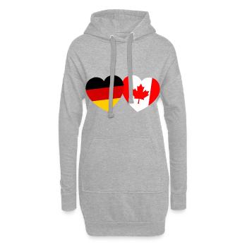 Deutsch kanadische Partner - Hoodie-Kleid - Grau meliert - Vorne