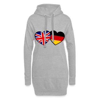 Britisch Deutsche Partner - Hoodie-Kleid - Grau meliert - Vorne