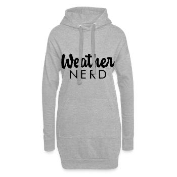 Weather Nerd 3 - Hoodie-Kleid - Grau meliert - Vorne