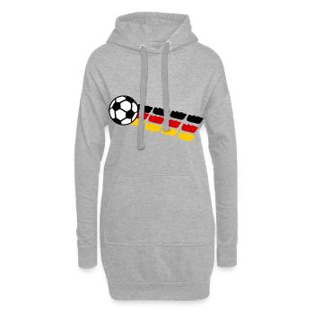Deutsche Fußballer - Hoodie-Kleid - Grau meliert - Vorne