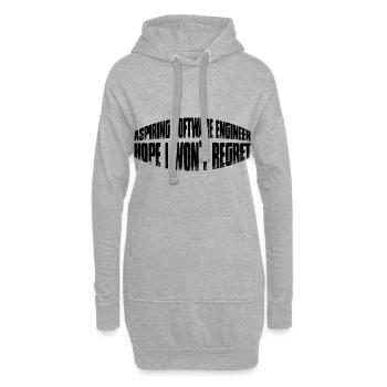 Aspiring Software Engineer, Hope I Won't Regret 4 - Hoodie Dress - heather grey - Front