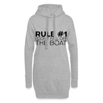 Règle #1 Ne tombez pas du bateau 2 - Sweat-shirt à capuche long Femme - gris chiné - Devant