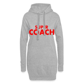 Coach - Sweat-shirt à capuche long Femme - gris chiné - Devant
