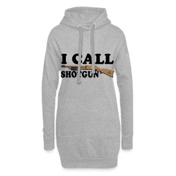 I Call Shotgun 10 - Hoodie-Kleid - Grau meliert - Vorne