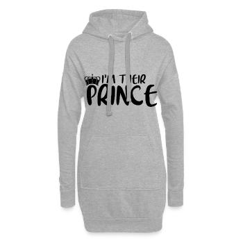 I'm Their Prince 2 - Hoodie-Kleid - Grau meliert - Vorne