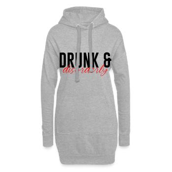 Drunk And Disorderly 3 - Hoodie-Kleid - Grau meliert - Vorne