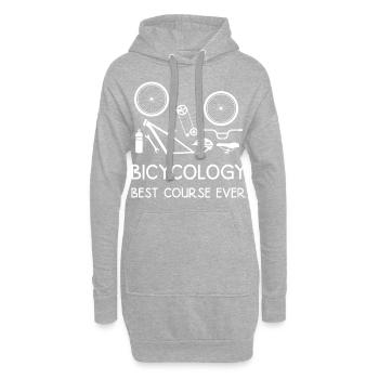 bicycle Fahrrad cicycology Rad bike - Hoodie-Kleid - Grau meliert - Vorne