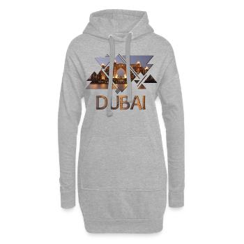 Dubai Émirats Arabes Unis The Palm - Sweat-shirt à capuche long Femme - gris chiné - Devant