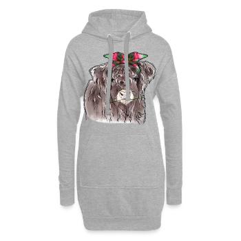 Highland Baby Cow - Hoodie Dress - heather grey - Front