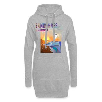 Sundowner Kitesurfer - Hoodie-Kleid - Grau meliert - Vorne
